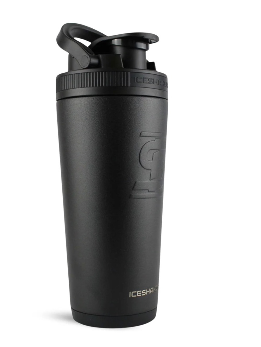 ICE SHAKER 26 OZ INSULATED PROTEIN SHAKER BOTTLE โ BLACK